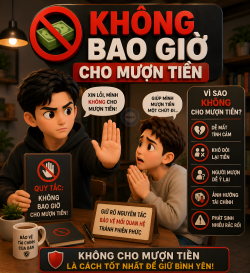 KHÔNG CHO MƯỢN TIỀN.